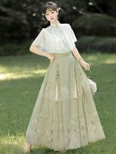 Load image into Gallery viewer, Green Hanfu with flower patterns 丨 绣球海【2-Piece Set RF9195】
