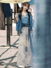 Load image into Gallery viewer, Asayama Zang Dark Blue Hanfu 丨 浅山藏【4-Piece Set RF9238】
