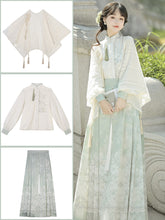 Load image into Gallery viewer, Modern design green and gentle Chinese Hanfu 丨 汉朝与诗章【3-Piece Set RF8923】
