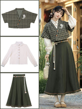 Load image into Gallery viewer, Han elements, modern fashion design  Hanfu  丨 竹青绿【3-Piece Set RF9402】
