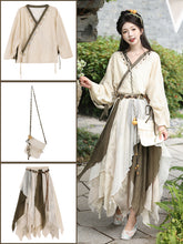 Load image into Gallery viewer, Green Chinese Hanfu 丨 晋制彩荷昭【3-Piece Set RF9235】
