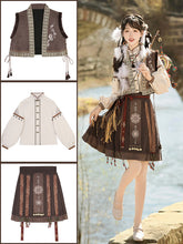 Load image into Gallery viewer, Brown antique style Hanfu 丨  汉朝 广袖弥烟【3-Piece Set RF8992】
