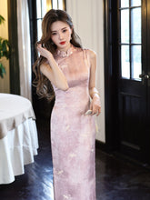 Load image into Gallery viewer, Classic qipao dress - pink sexy cheongsam | RainbowFlowers【YG2751】
