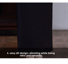Load image into Gallery viewer, New Chinese Style Qipao Dress - Black Sleeveless Cheongsam 丨 Flowers on the Rainbow【YG2735】
