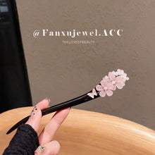 Load image into Gallery viewer, Pearl Jade Flower  |  Ebony hairpin（珠玉花朵）FX0920
