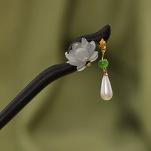 Load image into Gallery viewer, Lian Hua  |  Ebony hairpin （莲花）FX0769
