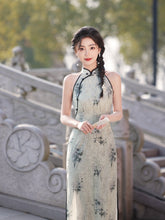 Load image into Gallery viewer, Yidiezhenmeng Cheongsam Green Blue Qipao 丨 伊蝶枕梦【YG2384】
