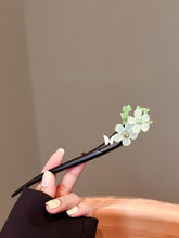 Load image into Gallery viewer, Pearl Jade Flower  |  Ebony hairpin（珠玉花朵）FX0920
