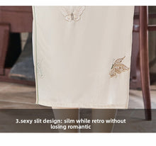 Load image into Gallery viewer, Chinese embroidery Ivory White Qipao 丨 象牙白【YG2545】
