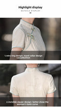 Load image into Gallery viewer, Suyazhuse Cheongsam Green Qipao 丨 素雅竹舍【YG2432】
